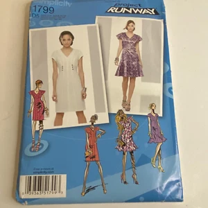 Simplicity Schnittmuster 1799 UNCUT Project Runway Damen Kleid Gr. 4-12 - Bild 1 von 3