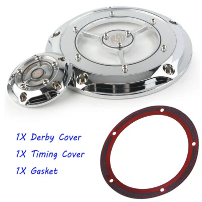 Chrome RSD Clarity Derby&Points Cover For Harley Dyna Blackline Road Glide King - Image 1 of 4