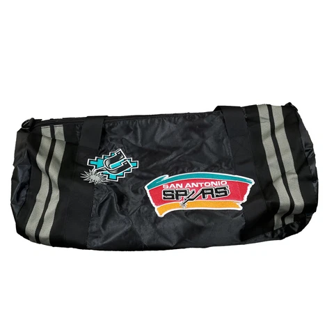 San Antonio Spurs Mitchell & Ness NBA Duffle Bag Team Logos Black Gray New Cover