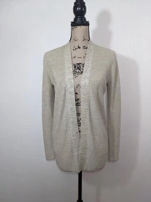 Nuevo con etiquetas Suéter Cárdigan Abierto Brillante Ann Taylor Bronceado Dorado Festivo XS Foto 1 de 4