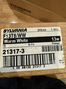 13 PCS Sylvania F13T5/WW 21317-2 Warm White 21” Fluorescent Lights 13W - Picture 1 of 1