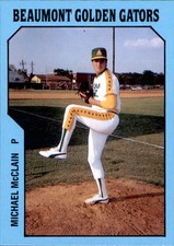 1985 Beaumont Golden Gators TCMA #12 Michael McClain Greensboro North Carolina 