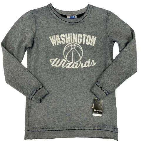 NBA Washington Wizards Blue Gray Washout Soft Sweatshirt Women's Medium or Large Cover