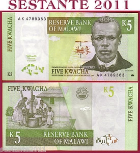 MALAWI - 5 KWACHA 1.7. 1997 first date - first date - S. 36a - FDS / UNC - Bild 1 von 1