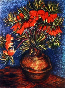 MONACO FEUILLET PHILATÉLIQUE CEF 103 VINCENT VAN GOGH LES FRITILLAIRES - Picture 1 of 4