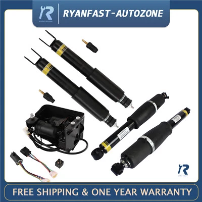 Amortiguadores de puntal de suspensión delantera trasera + bomba de compresor de aire para Cadillac Chevy GMC Foto 1 de 4
