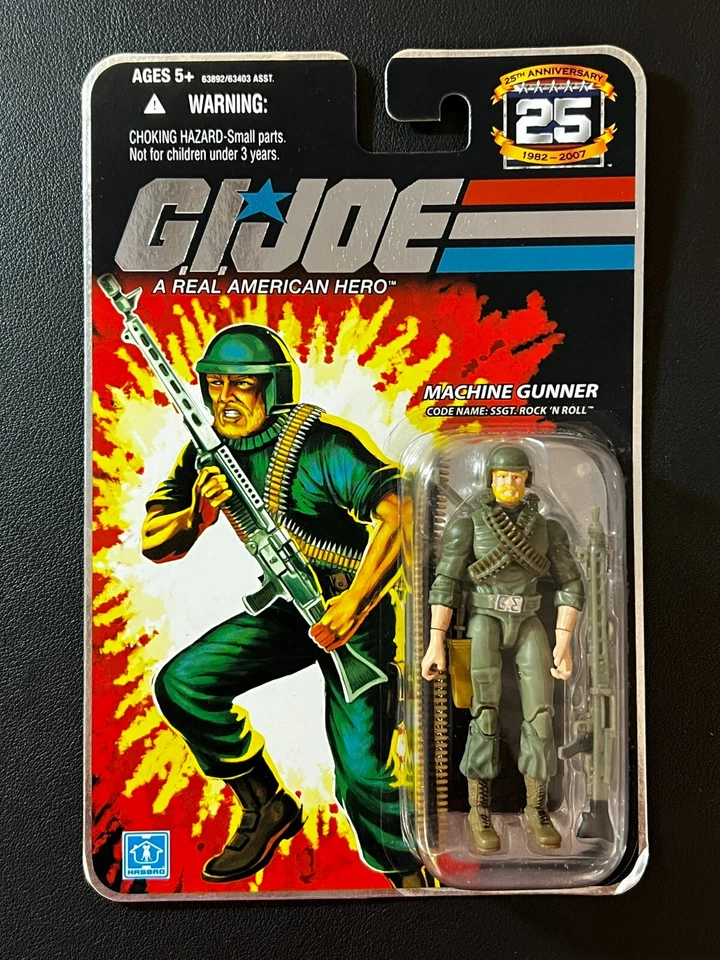 2008 Hasbro Gi Joe 25th Machine Gunner Rock 'n Roll Action Figure