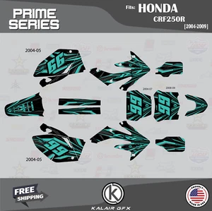 Kit Gráficos para Honda CRF250R CRF 250R (2004-2009) Prime - TEAL - Imagen 1 de 6