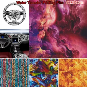 PVA Hydrographic Sheet Water Transfer Printing Film Hydro Dipping Decor 50*100cm - Photo 1 sur 55