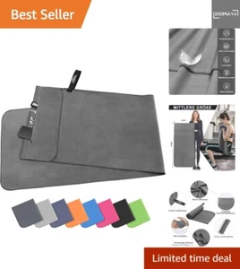 Fitness Handtuch mit Reißverschluss Tasche |120x50cm| Gym Mikrofaser Handtuch... - Bild 1 von 9