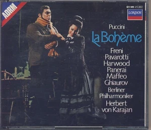 Puccini - Karajan, Freni, Pavarotti, Ghiaurov, Maffeo: La Boheme 2 CDs Like New - Picture 1 of 4