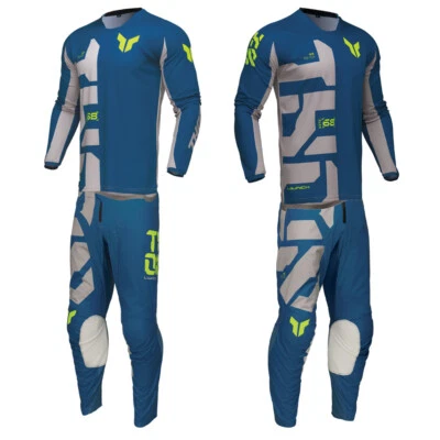 Thor 2025 Youth LAUNCHMODE Forge Motocross Offroad Jersey Pant Combo Blue - Image 1 of 4