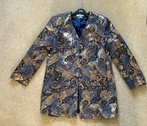Beautiful ladies gold,bronze,black & grey pattern jacket Verse size EU 40 UK 12 - Picture 1 of 17