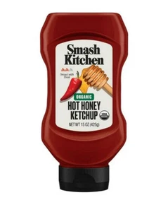 Ketchup orgánico de miel caliente Smash Kitchen, botella de 15 oz - Imagen 1 de 9