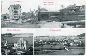 Cartolina Veitberg, Wishendorf, monastero MILDENFURTH / BERGA Kr. GREIZ foto multipla 1915 - Foto 1 di 1
