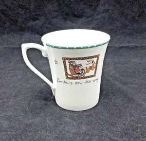 Mikasa Mug Ultima Plus CHRISTMAS WISH 4" Coffee Cappuccino Hot Cocoa SET of 4 - Picture 1 of 6