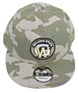 NBA Golden State Warriors Camo Structured Snapback Hat By New Era - Picture 1 of 4