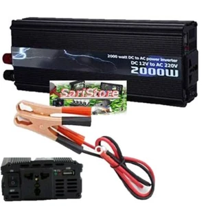 Inverter 2000W 12V-220V Trasformatore Auto Camper Barca PC con Presa USB - Imagen 1 de 11