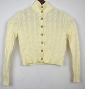 Tommy Hilfiger Womens Size M Beige Cardigan  Buttons Sweater 100 % Cotton EUC - Picture 1 of 11