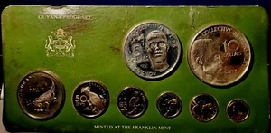 1979 Coinage Of Guyana Franklin Mint Sterling Silver 8-Coin Proof Set w/ COA-FM - Picture 1 of 3