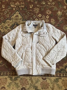 Polo Ralph Lauren Jacket Quilted Gray White Woman’s Size XL - Picture 1 of 8