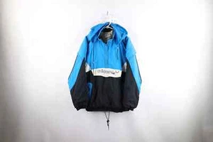 Vintage 90s Adidas Mens Medium Spell Out Pullover Hooded Puffer Anorak Jacket - Picture 1 of 12