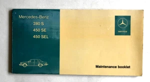 Mercedes-Benz 280 S 450 SE 450 1987 SEL folleto de servicio de mantenimiento automático 1987 - Imagen 1 de 4