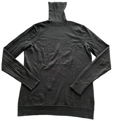 Свитер Banana Republic шерсть мериноса водолазка с длинным рукавом черный миниатюрный маленький PS - Изображение 1 из 4