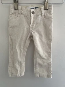 Old Navy Baby Girls Sparkly Corduroy Elastic Skinny Pants Supreme Cream 12-18M - Picture 1 of 4