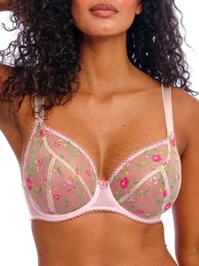 Sujetador Freya Love Crush Sumergible Transparente Bordado Con Aros Lencería de Encaje - Imagen 1 de 33