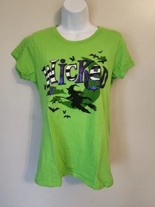 Camiseta Wicked Mujer Talla M 8/10 Verde Halloween Bruja Luna Manga Corta - Imagen 1 de 2
