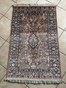 Seidenteppich Wandteppich 122 X 79 neuwertig - Bild 1 von 5
