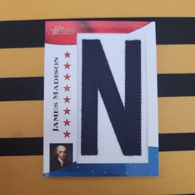 2009 Topps Heritage James Madison 28/50 Presidents Patches "N” PP-JMA - Image 1 of 4