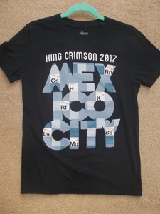 KING CRIMSON ORIGINAL DS USED 2017 MEXICO TOUR CONCERT T-SHIRT SIZE (S) IN VGT - Picture 1 of 6