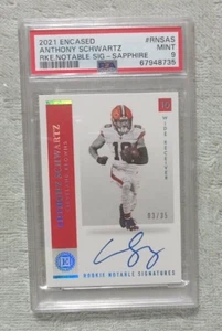 2021 Encased Anthony Schwartz Sapphire Rookie Notable Signatures /35 PSA 9 Mint - Bild 1 von 2