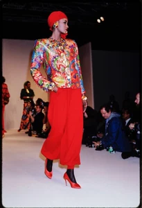 YVES SAINT LAURENT- 1989 Metallic Brocade Blazer, Size-8 - Picture 1 of 5