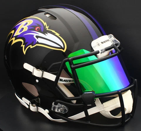 BALTIMORE RAVENS NFL Football Helmet with REVO EMERALD Visor / Eye Shield Cover