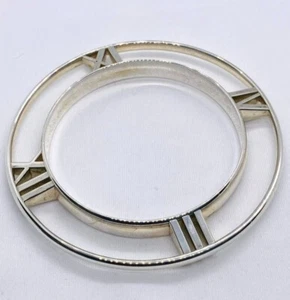 Tiffany & Co Sterling Silver 925 ATLAS Horizontal Bangle 7.5" - Picture 1 of 10