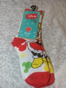 Disney Minnie CHRISTMAS Holiday Soft Socks 9-2.5 - Picture 1 of 2