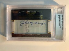 ROBIN ROBERTS & JOHNNY MIZE 2010 RAZOR SPORTS ICONS CUT SIGNATURE AUTO 2 / 2