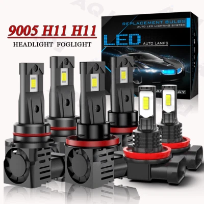 For Subaru XV Crosstrek 2015-2020 White LED Headlights High Low + Fog Bulbs Kit - Image 1 of 4