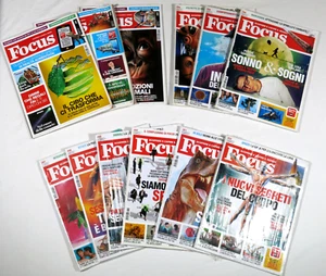 PRL) FOCUS LOTTO 12 RIVISTE LOT MAGAZINES 2017 MEDICINA CUCINA TERRA ARTE MARE - Picture 1 of 2