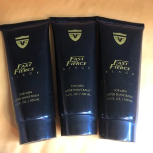 LOTE DE 3 X ~ Bálsamo para después del afeitado NEGRO RÁPIDO y FEROZ ~ 3,4 OZ / 100 ML ~ - Imagen 1 de 2