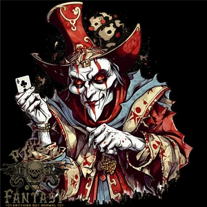 Camiseta de algodón ligero Evil Joker Clown Demon Jester para hombre - Imagen 1 de 4