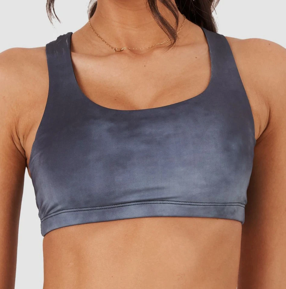 Onzie Women's Blue Graphic Mudra Pullover Yoga Sports Bra SIze S/M