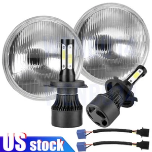 Pair 7" Round LED Headlights Hi/Lo Fit Chevy Truck 1947 1948 1949 1950 1951-57 - Picture 1 of 15