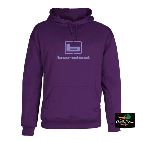 NEW BANDED GEAR WOMENS b LOGO HOODIE HOODED SWEATSHIRT PURPLE SMALL - Image 1 of 1