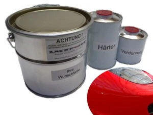 7 Liter Set 2K Autolack geeignet für Ferrari 300 Rot UNI kein Klarlack Trend Tu - Picture 1 of 1