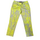 The Limited DREW FIT womens neon yellow pants size 2 stretchy office casual