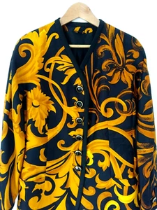 Gianni Versace Couture Baroque Jacket UK 10 Vintage Iconic 90's Wool Silk UK 10 - Picture 1 of 12